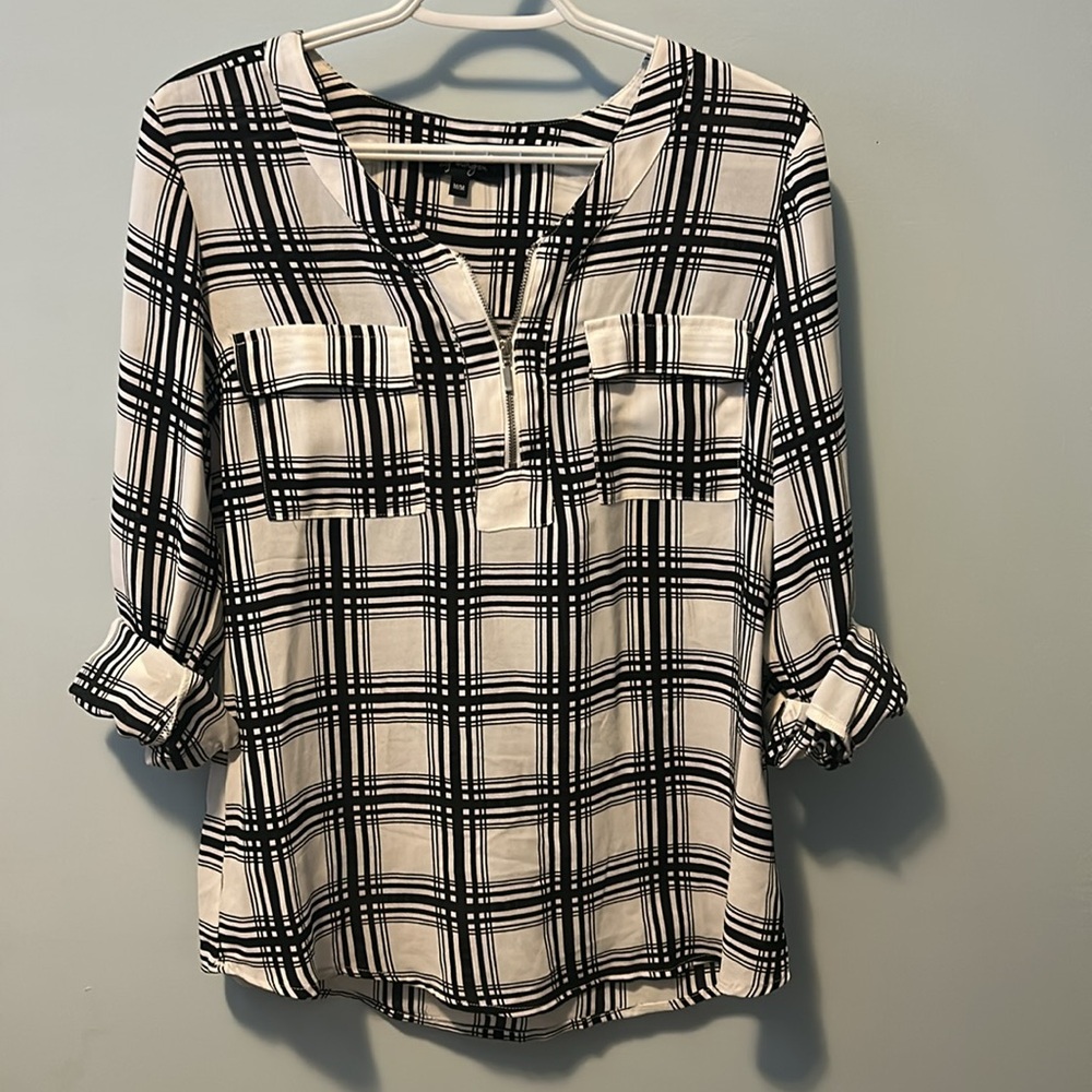Lily Morgan Ladies Black & White Blouse SZ M